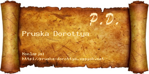 Pruska Dorottya névjegykártya